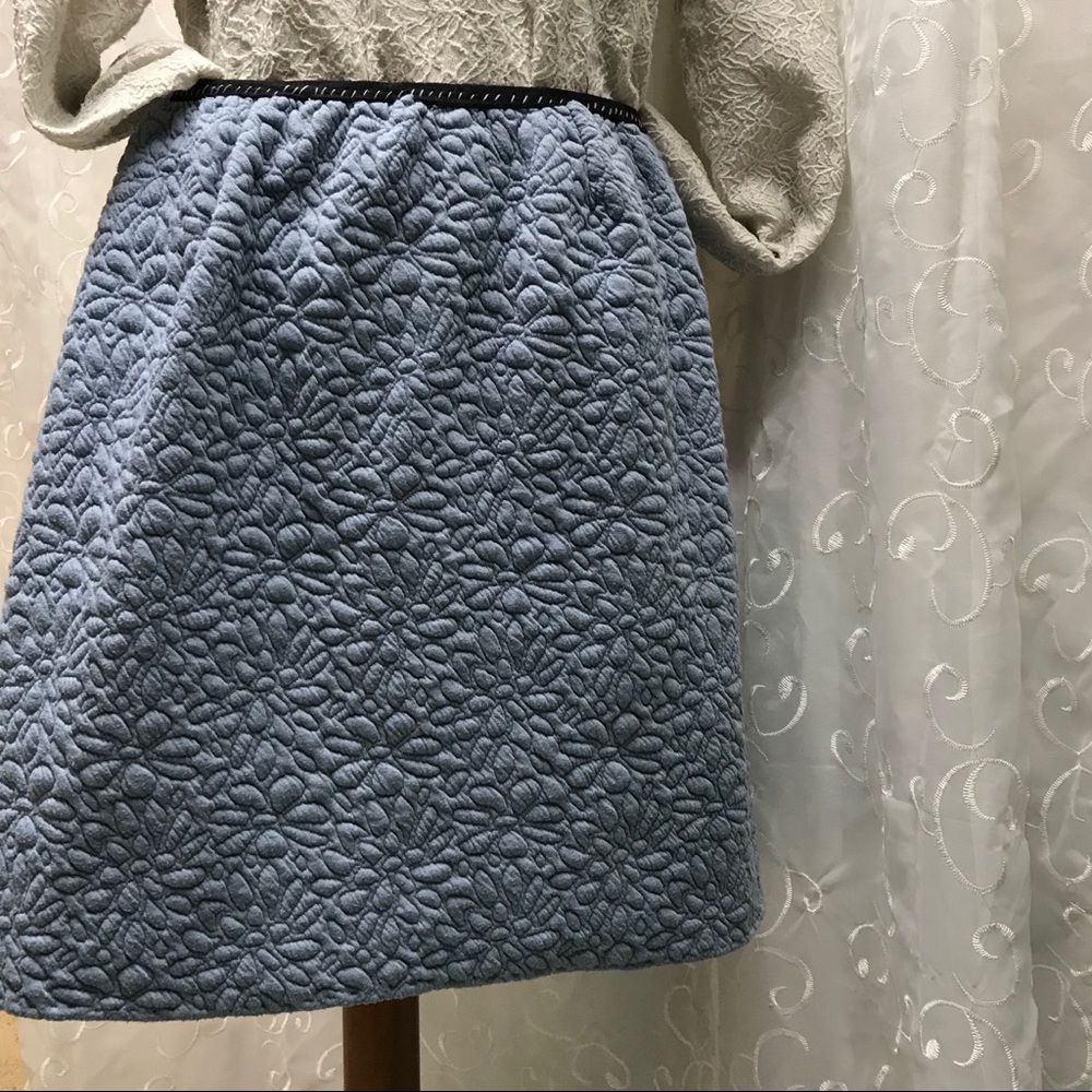Handmade blue knit skirt